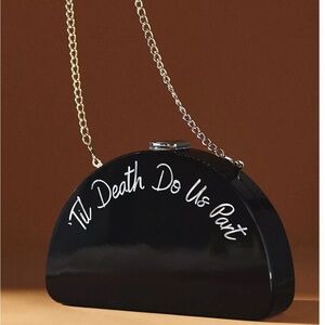 TIL death do us part Anthropologie plastic purse
